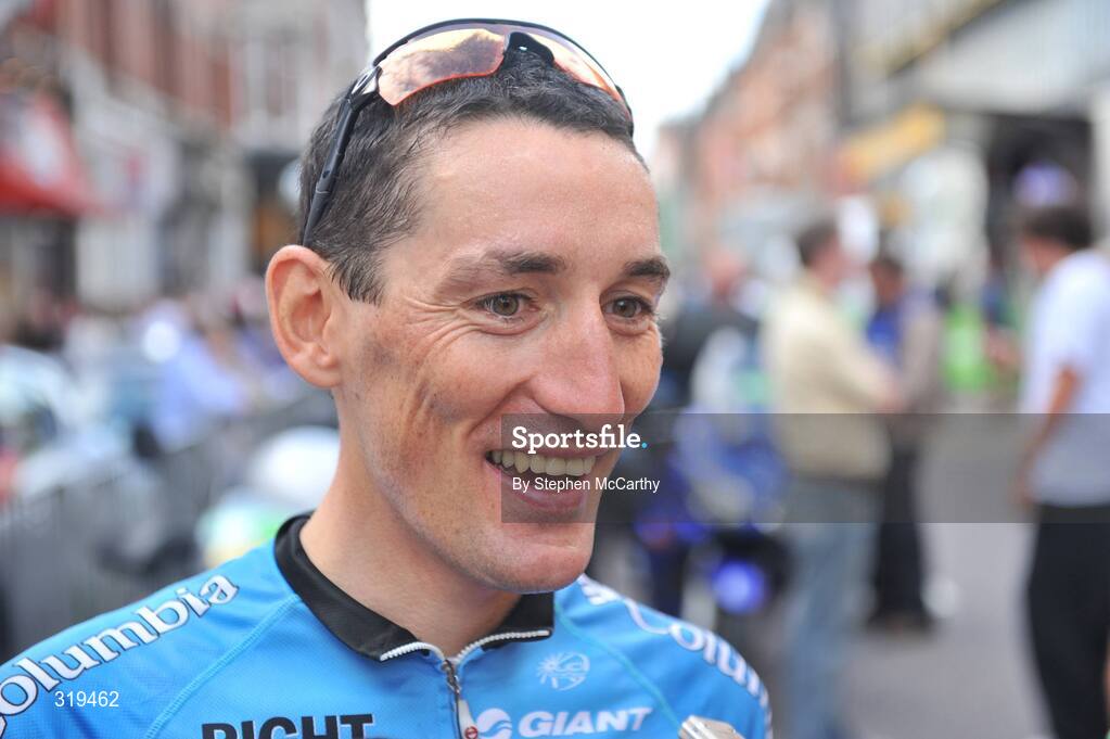 31 August 2008; Marco Pinotti, Team Columba, after winning the Tour of Ireland. 2008 Tour of Ireland - Stage 5, Killarney - Cork. Picture credit: Stephen McCarthy / SPORTSFILE