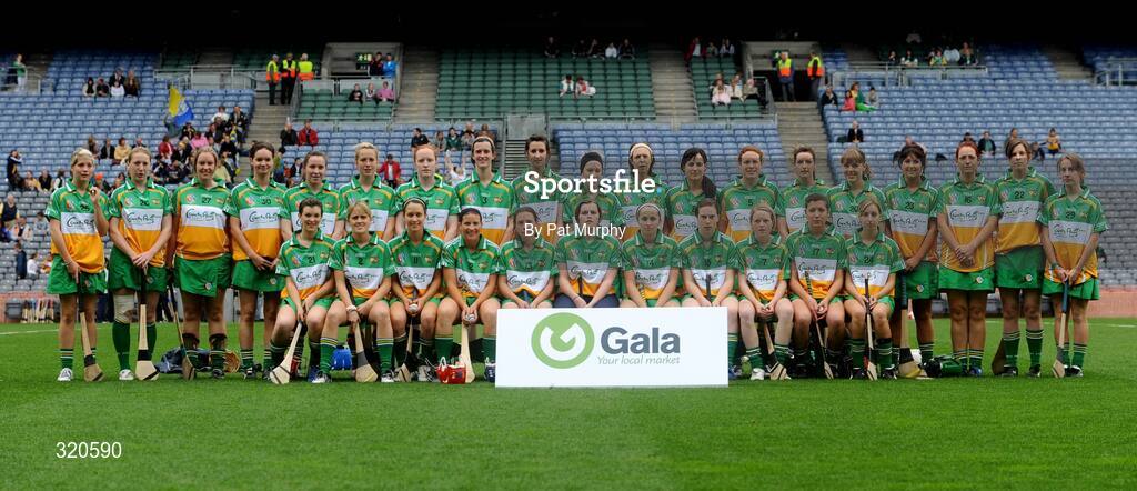 14 September 2008; The Offaly panel. Gala All-Ireland Junior Camogie Championship Final, Clare v Offaly, Croke Park, Dublin. Picture credit: Pat Murphy / SPORTSFILE *** Local Caption ***