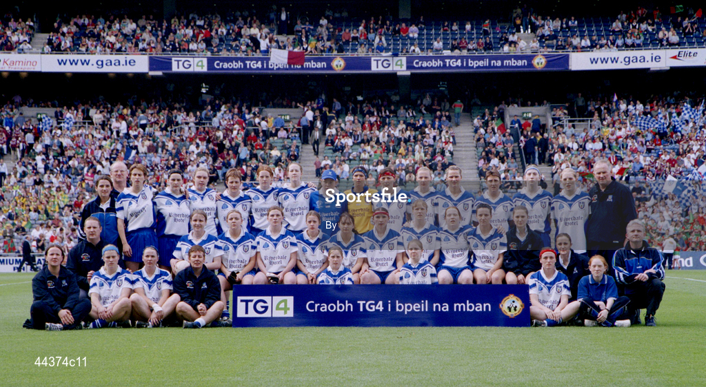 29 September 2002; The Monaghan squad. Monaghan v Mayo, All-Ireland Ladies Football Championship Final, Croke Park, Dublin. Picture credit; Pat Murphy / SPORTSFILE