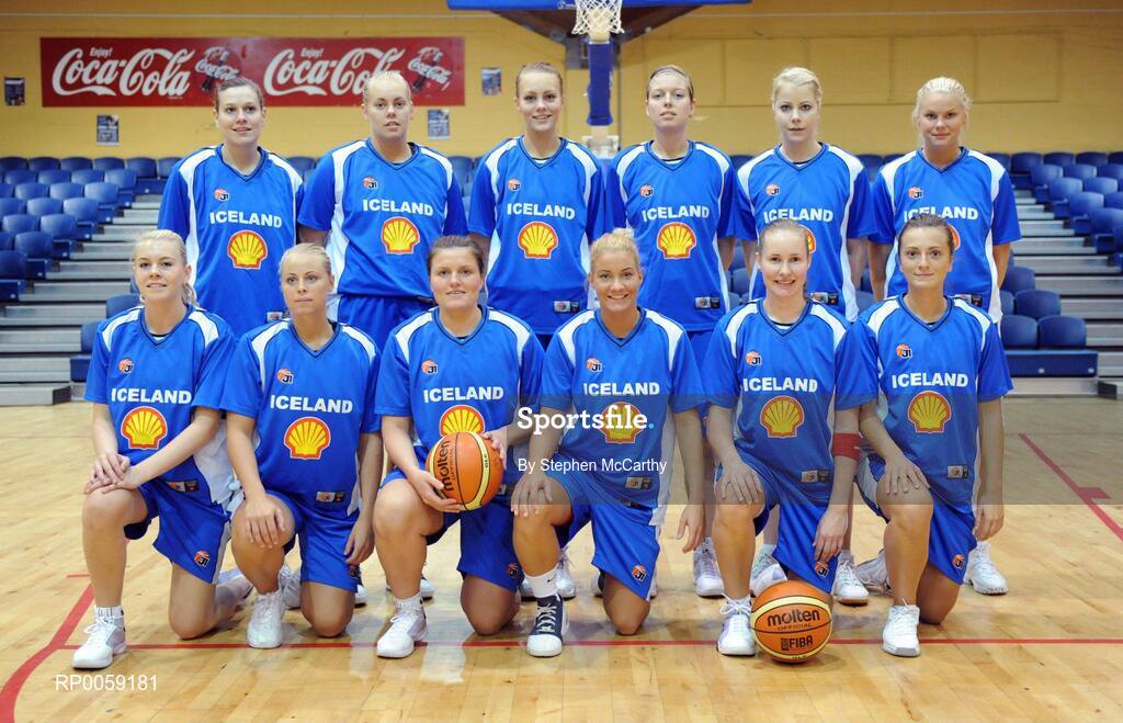 6 September 2008; The Iceland team. Senior Women's Basketball European Championship - Division B - Group A - Ireland v Iceland, National Basketball Arena, Tallaght, Dublin. Picture credit: Stephen McCarthy / SPORTSFILE