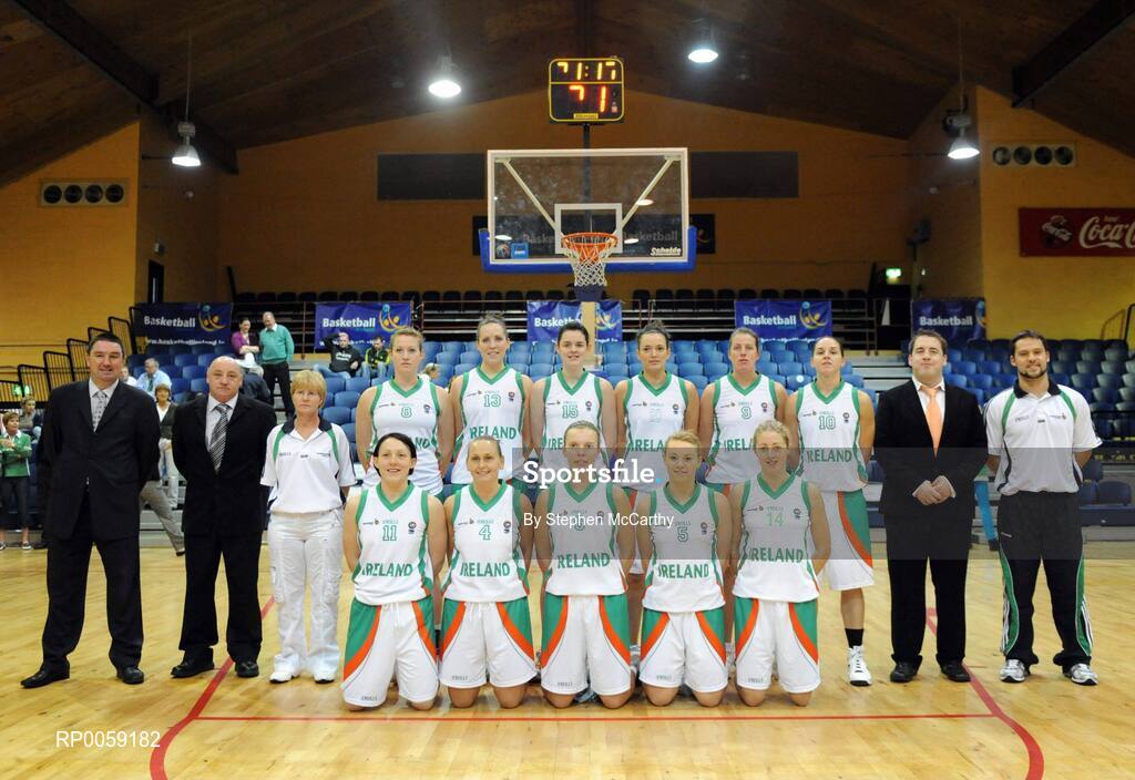 6 September 2008; The Ireland squad and managment. Senior Women's Basketball European Championship - Division B - Group A - Ireland v Iceland, National Basketball Arena, Tallaght, Dublin. Picture credit: Stephen McCarthy / SPORTSFILE