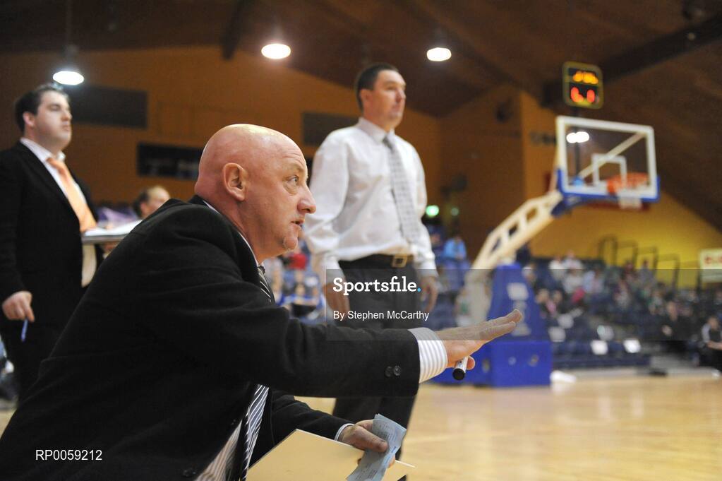 6 September 2008; Ireland assistant coach Mark Ingle and head coach Mark Scannell, right, during the game, Iceland. Senior Women's Basketball European Championship - Division B - Group A - Ireland v Iceland, National Basketball Arena, Tallaght, Dublin. Picture credit: Stephen McCarthy / SPORTSFILE