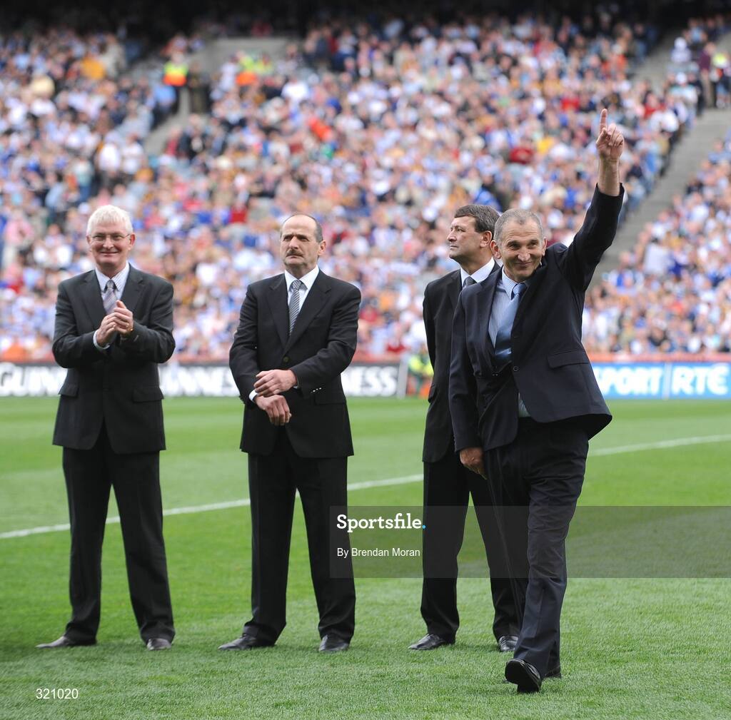 7 September 2008; Member of the 1983 All-Star Hurling team, Liam Fennelly of Kilkenny is introduced to the crowd before the game. GAA Hurling All-Ireland Senior Championship Final, Kilkenny v Waterford, Croke Park, Dublin. Picture credit: Brendan Moran / SPORTSFILE