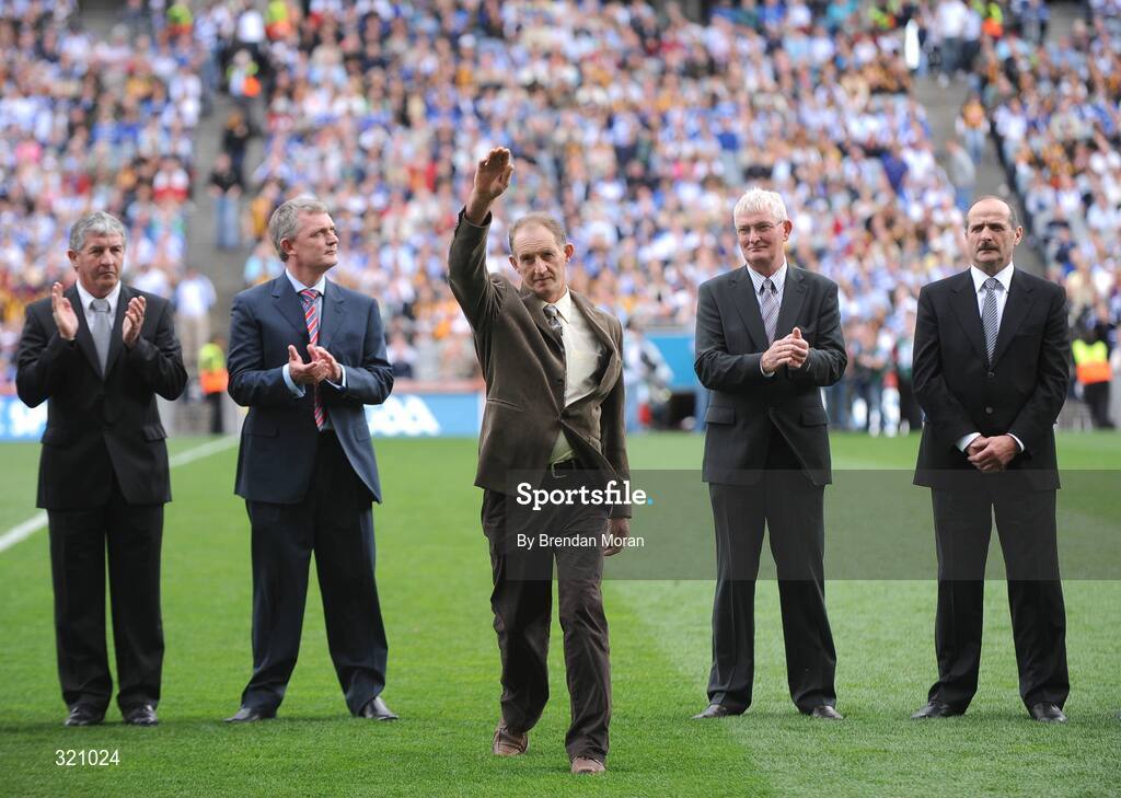 7 September 2008; Member of the 1983 All-Star Hurling team, Ger Fennelly of Kilkenny is introduced to the crowd before the game. GAA Hurling All-Ireland Senior Championship Final, Kilkenny v Waterford, Croke Park, Dublin. Picture credit: Brendan Moran / SPORTSFILE