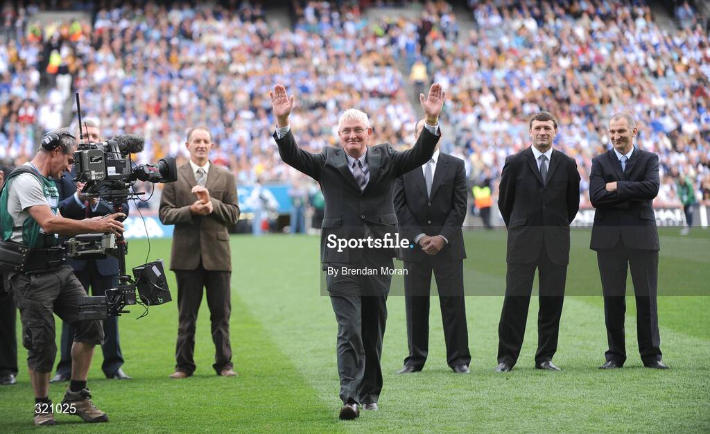 7 September 2008; Member of the 1983 All-Star Hurling team, Noel Lane of Galway is introduced to the crowd before the game. GAA Hurling All-Ireland Senior Championship Final, Kilkenny v Waterford, Croke Park, Dublin. Picture credit: Brendan Moran / SPORTSFILE