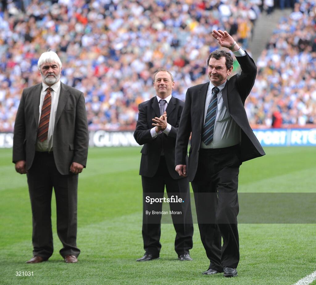 7 September 2008; Member of the 1983 All-Star Hurling team, Ger Henderson of Kilkenny is introduced to the crowd before the game. GAA Hurling All-Ireland Senior Championship Final, Kilkenny v Waterford, Croke Park, Dublin. Picture credit: Brendan Moran / SPORTSFILE