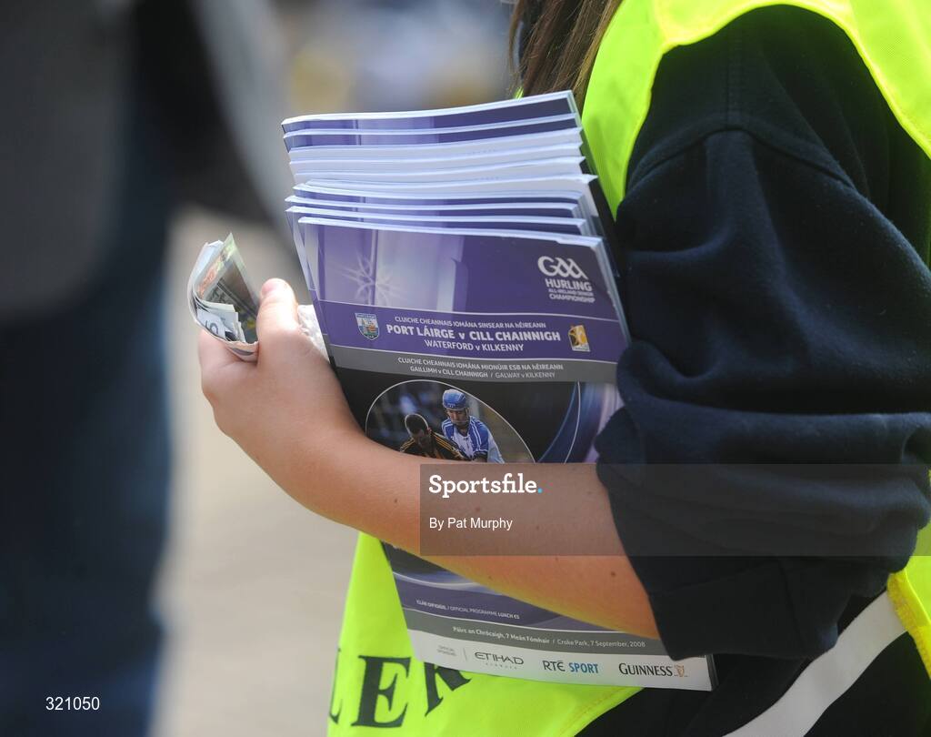 7 September 2008; Programmes for sale in Croke Park. GAA Hurling All-Ireland Senior Championship Final, Kilkenny v Waterford, Croke Park, Dublin. Picture credit: Pat Murphy / SPORTSFILE