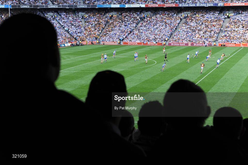 7 September 2008; Supporters watch the game. GAA Hurling All-Ireland Senior Championship Final, Kilkenny v Waterford, Croke Park, Dublin. Picture credit: Pat Murphy / SPORTSFILE