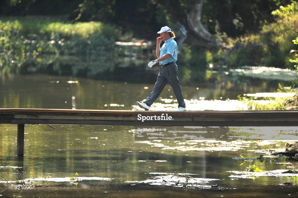 18 September 2008; Miguel Angel Jimenez, Spain, Team Europe 2008, makes his way to the 2nd tee box during the final day of practice. 37th Ryder Cup, Valhalla Golf Club, Louisville, Kentucky, USA. Picture credit: Matt Browne / SPORTSFILE