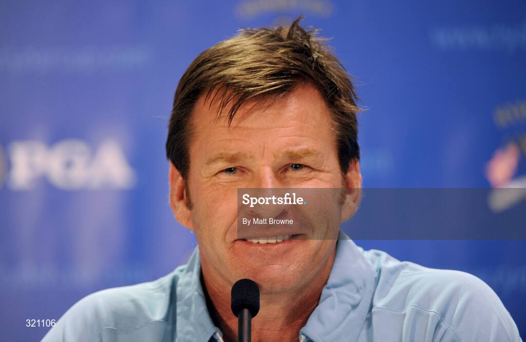 18 September 2008; Nick Faldo, Team Europe 2008, during a Captains press conference on the final day of practice. 37th Ryder Cup, Valhalla Golf Club, Louisville, Kentucky, USA. Picture credit: Matt Browne / SPORTSFILE