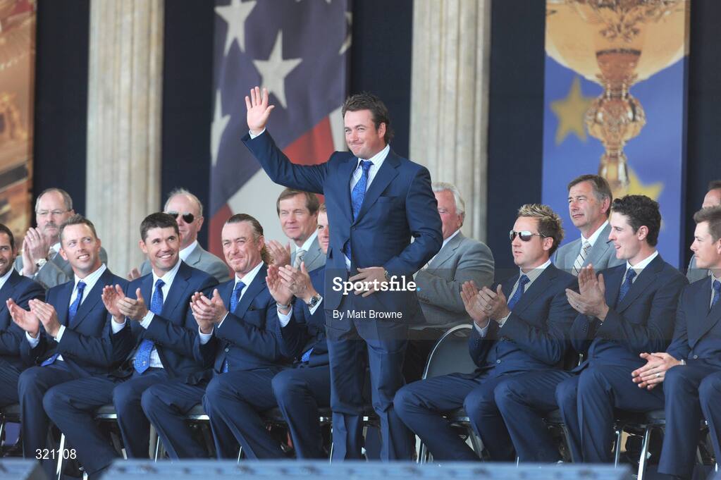 18 September 2008; Graeme McDowell, Team Europe 2008, during the Opening Ceremony of the 37th Ryder Cup. Valhalla Golf Club, Louisville, Kentucky, USA. Picture credit: Matt Browne / SPORTSFILE