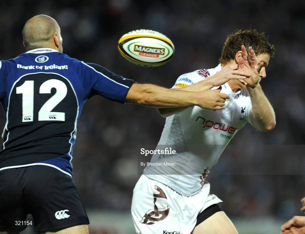 19 September 2008; David Bishop, Ospreys, in action against Felipe Contepomi, Leinster. Magners League, Leinster v Neath Swansea Ospreys, RDS, Dublin. Picture credit: Brendan Moran / SPORTSFILE