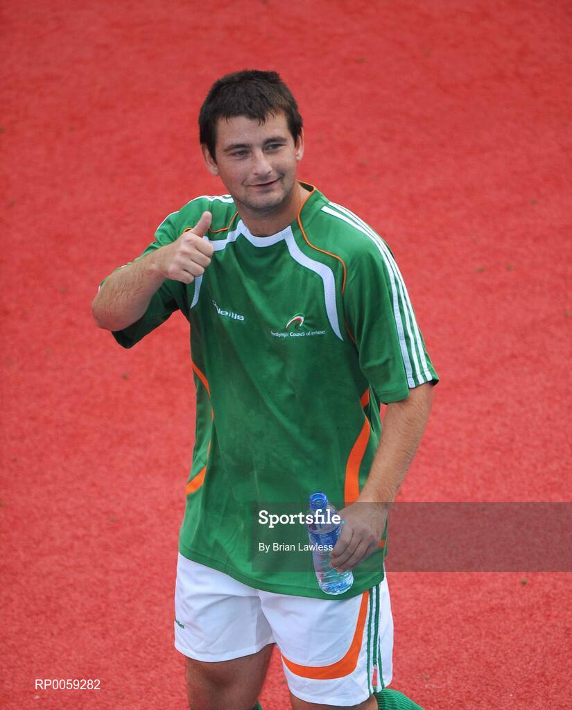 16 September 2008; Ireland's Kieran Devlin, from Inchicore, Dublin, after the match. Ireland finished 6th overall for the competition after a 4-2 defeat to the Dutch, the result is an improvement of 2 places on their Athens finish four years ago. Beijing Paralympic Games 2008, Ireland v Great Britain, 7-A-Side Soccer, 5th-6th Place - Match 18, Olympic Green Hockey Field A, Beijing, China. Picture credit: Brian Lawless / SPORTSFILE