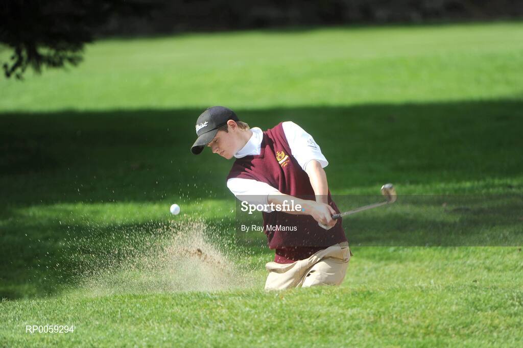 17 September 2008; Conor O'Rourke, Naas Golf Club, plays from a bunker on the 6th hole during the Bulmers Junior Cup Semi-Finals. Bulmers Cups and Shields Finals 2008, Monkstown Golf Club, Parkgarriff, Monkstown, Co. Cork. Picture credit: Ray McManus / SPORTSFILE