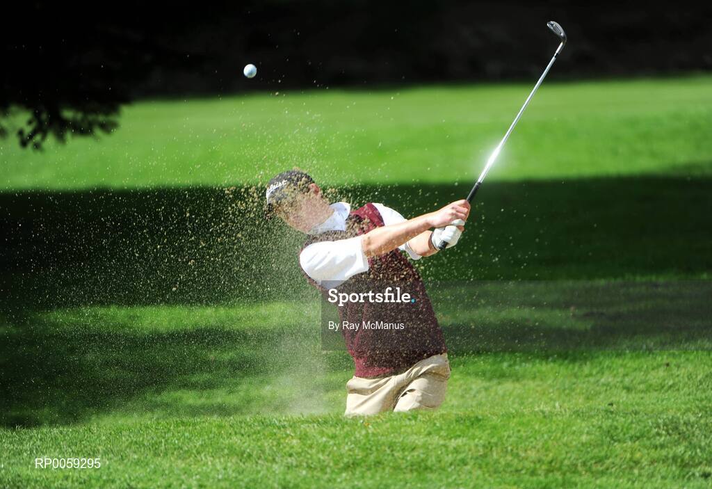 17 September 2008; Conor O'Rourke, Naas Golf Club, plays from a bunker on the 6th hole during the Bulmers Junior Cup Semi-Finals. Bulmers Cups and Shields Finals 2008, Monkstown Golf Club, Parkgarriff, Monkstown, Co. Cork. Picture credit: Ray McManus / SPORTSFILE