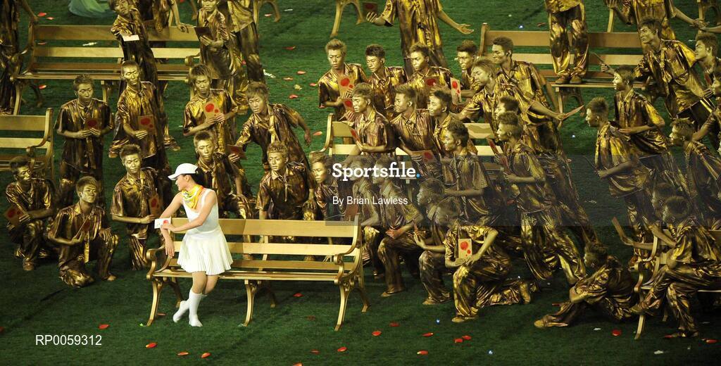 16 September 2008; A general view of the Mail it to the Future performance during the Closing Ceremony. Beijing Paralympic Games 2008, Closing Ceremony, National Stadium, Olympic Green, Beijing, China. Picture credit: Brian Lawless / SPORTSFILE