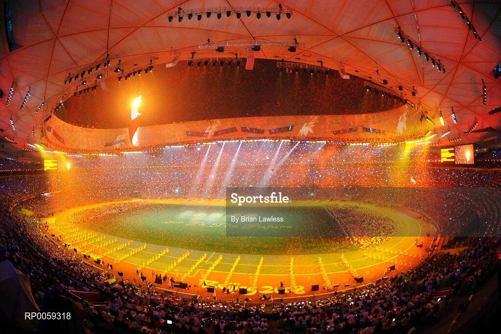16 September 2008; A general view of the 'Bird's Nest' during Red Leaves of Fragrant Hill performance at the Closing Ceremony. Beijing Paralympic Games 2008, Closing Ceremony, National Stadium, Olympic Green, Beijing, China. Picture credit: Brian Lawless / SPORTSFILE