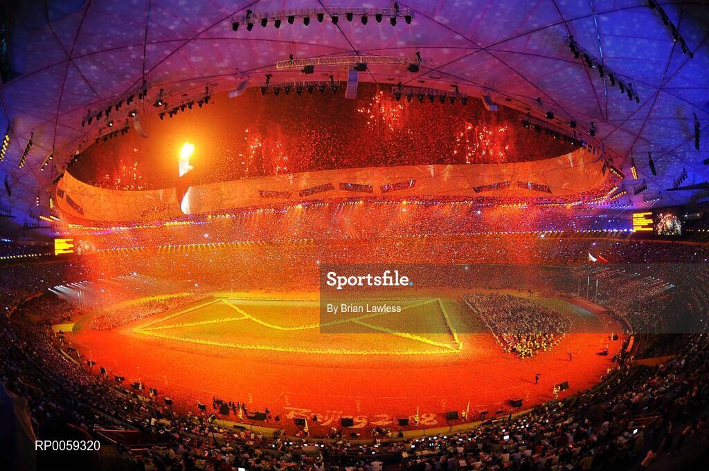 16 September 2008; A general view of the 'Bird's Nest' during Red Leaves of Fragrant Hill performance at the Closing Ceremony. Beijing Paralympic Games 2008, Closing Ceremony, National Stadium, Olympic Green, Beijing, China. Picture credit: Brian Lawless / SPORTSFILE