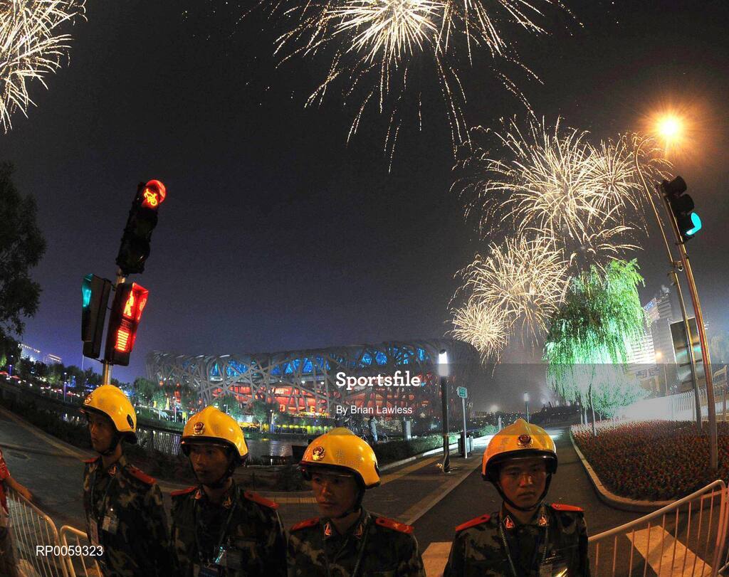 16 September 2008; A general view of the 'Bird's Nest' during the Closing Ceremony. Beijing Paralympic Games 2008, Closing Ceremony, National Stadium, Olympic Green, Beijing, China. Picture credit: Brian Lawless / SPORTSFILE