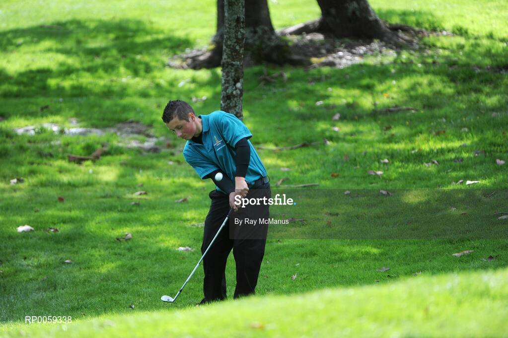 17 September 2008; Jonathan Kelly, Ballina Golf Club, chips on to the sixth green during the Bulmers Junior Cup Semi-Finals. Bulmers Cups and Shields Finals 2008, Monkstown Golf Club, Parkgarriff, Monkstown, Co. Cork. Picture credit: Ray McManus / SPORTSFILE