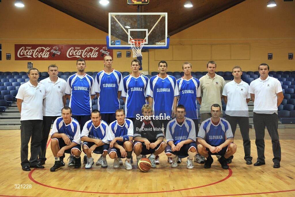 20 September 2008; Team Slovakia. Senior Men's Basketball European Championship - Division B - Group C - Ireland v Slovakia, National Basketball Arena, Tallaght, Dublin. Picture credit: David Maher / SPORTSFILE