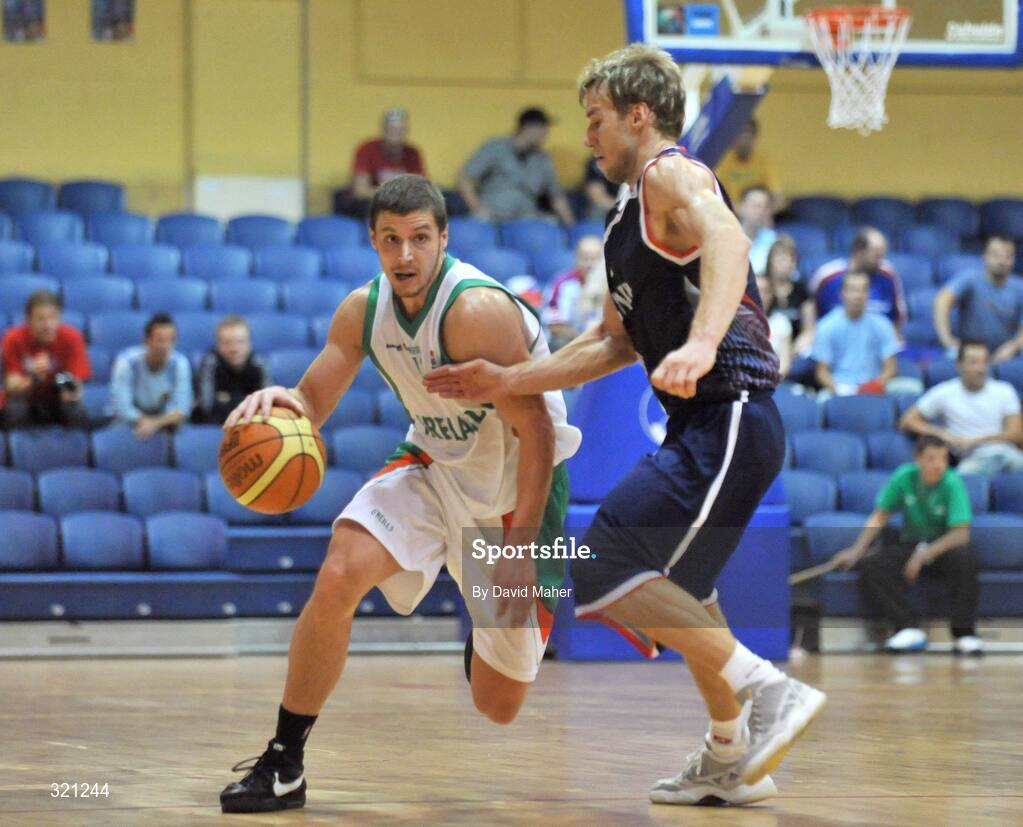 20 September 2008; Donnie McGrath, Ireland, in action against Anton Gavel, Slovakia. Senior Men's Basketball European Championship - Division B - Group C - Ireland v Slovakia, National Basketball Arena, Tallaght, Dublin. Picture credit: David Maher / SPORTSFILE