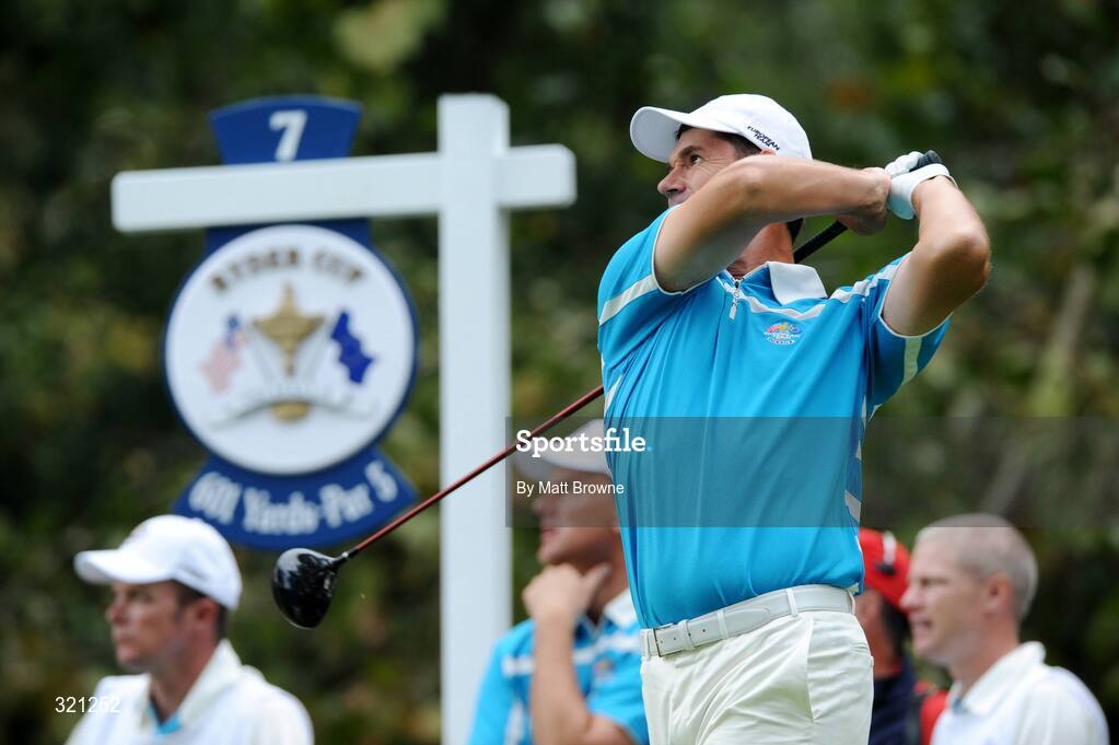 20 September 2008; Padraig Harrington, Team Europe 2008, watches his drive from the 7th tee box during the morning foursome. 37th Ryder Cup, Valhalla Golf Club, Louisville, Kentucky, USA. Picture credit: Matt Browne / SPORTSFILE
