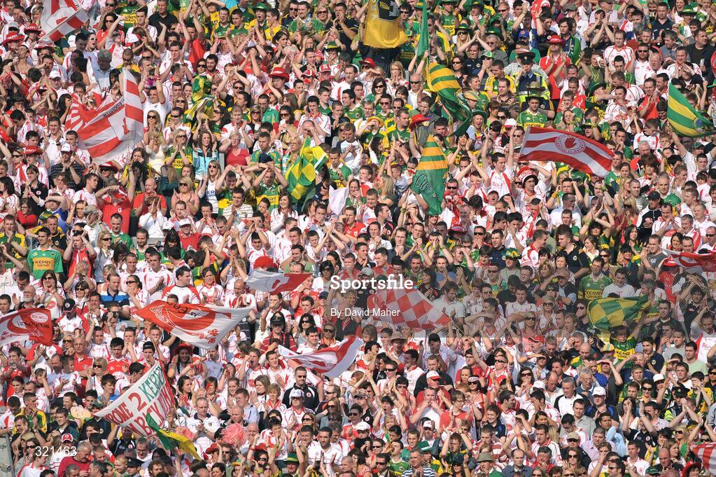 21 September 2008; Spectators on Hill 16 during the game. GAA Football All-Ireland Senior Championship Final, Kerry v Tyrone, Croke Park, Dublin. Picture credit: David Maher / SPORTSFILE