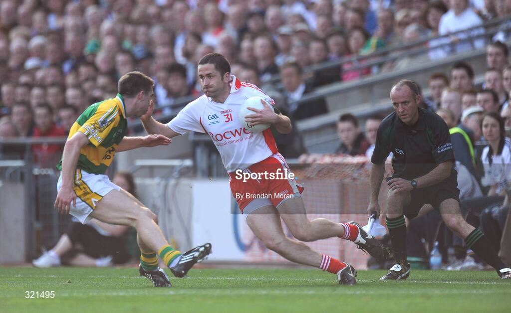 21 September 2008; Stephen O'Neill, Tyrone, in action against Marc O Se, Kerry. GAA Football All-Ireland Senior Championship Final, Kerry v Tyrone, Croke Park, Dublin. Picture credit: Brendan Moran / SPORTSFILE