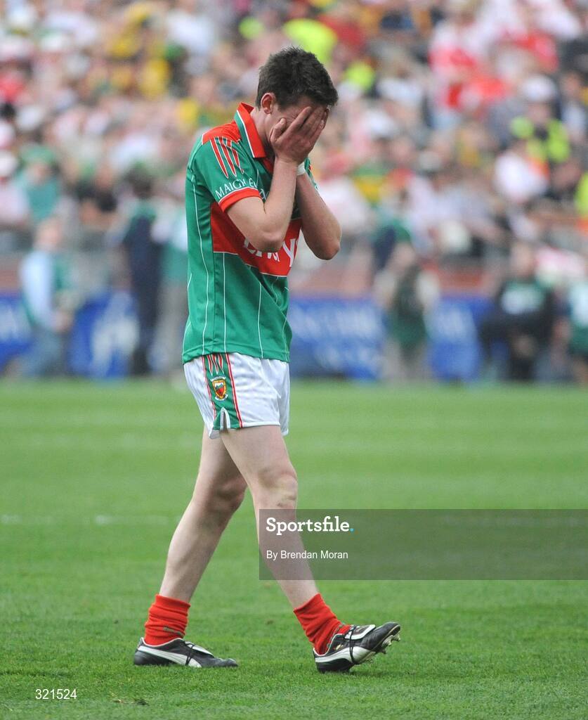 21 September 2008; A dejected David Dolan, Mayo. ESB GAA Football All-Ireland Minor Championship Final, Tyrone v Mayo, Croke Park, Dublin. Picture credit: Brendan Moran / SPORTSFILE