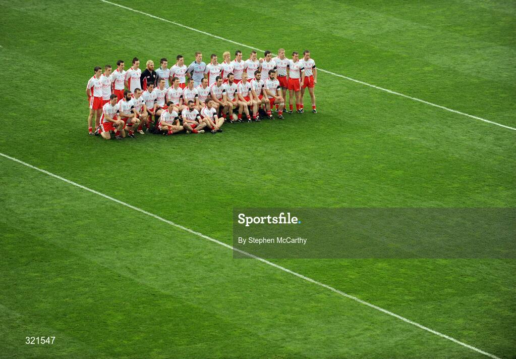 21 September 2008; The Tyrone squad. GAA Football All-Ireland Senior Championship Final, Kerry v Tyrone, Croke Park, Dublin. Picture credit: Stephen McCarthy / SPORTSFILE