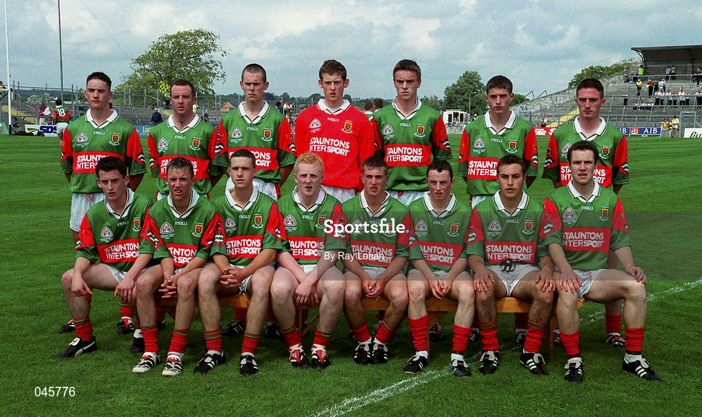 30 July 2000; The Mayo team prior to the Connacht Minor Football Championship Final match between Roscommon and Mayo at Dr Hyde Park in Roscommon. Photo by Ray Lohan/Sportsfile
