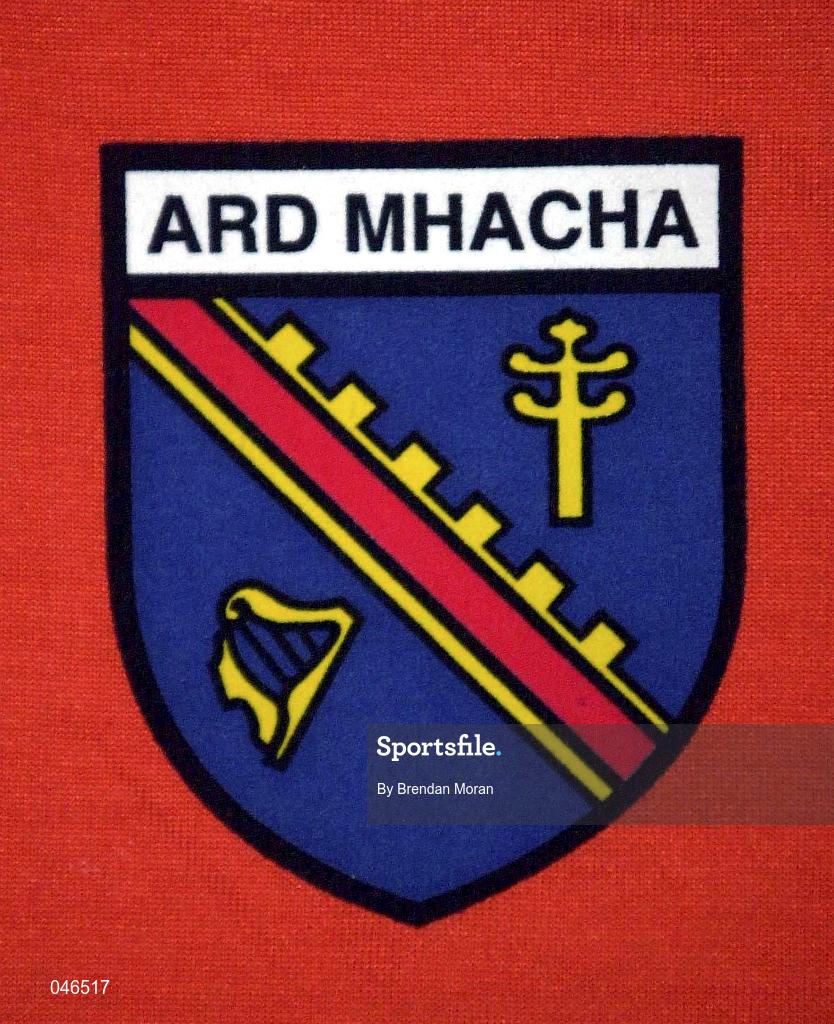2 September 2000; The Armagh GAA crest prior to the Bank of Ireland All-Ireland Senior Football Championship Semi-Final replay match between Kerry and Armagh at Croke Park in Dublin. Photo by Brendan Moran/Sportsfile