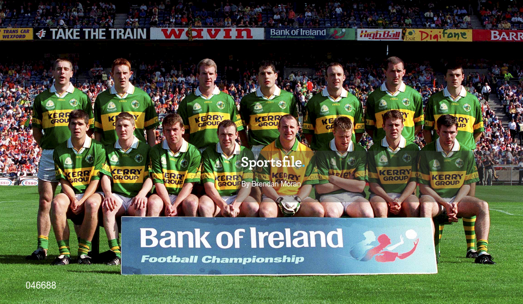 2 September 2000; The Kerry team prior to the Bank of Ireland All-Ireland Senior Football Championship Semi-Final replay match between Kerry and Armagh at Croke Park in Dublin. Photo by Brendan Moran/Sportsfile