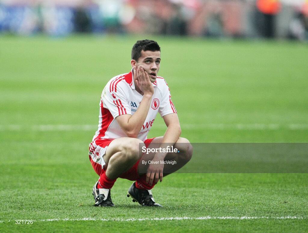 21 September 2008; Ronan McNabb, Tyrone, at the end of the game. ESB GAA Football All-Ireland Minor Championship Final, Tyrone v Mayo, Croke Park, Dublin. Picture credit: Oliver McVeigh / SPORTSFILE