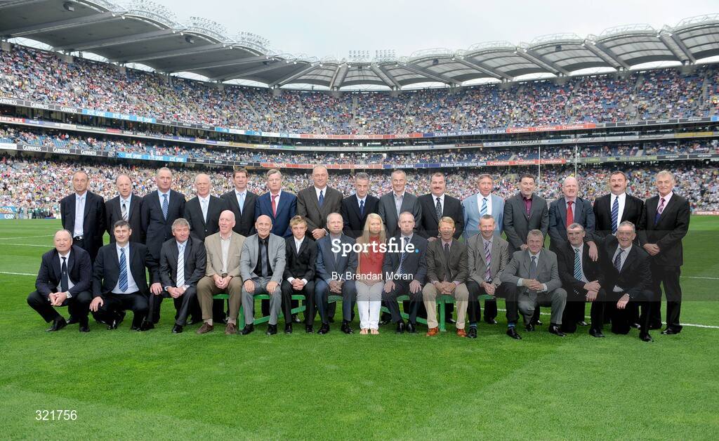 21 September 2008; The All-Ireland winning Dublin squad of 1983 who were introduced to the crowd before the game. GAA Football All-Ireland Senior Championship Final, Kerry v Tyrone, Croke Park, Dublin. Picture credit: Brendan Moran / SPORTSFILE