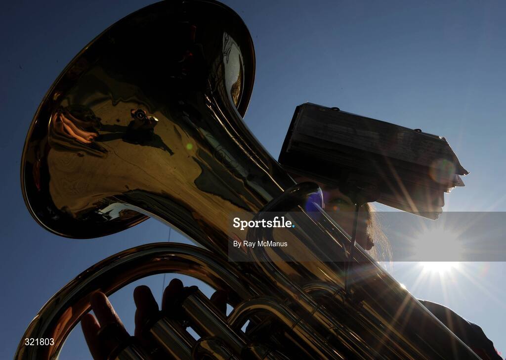 21 September 2008; Members of the Artane School of Music band assemble before the stadium opened. GAA Football All-Ireland Senior Championship Final, Kerry v Tyrone, Croke Park, Dublin. Picture credit: Ray McManus / SPORTSFILE
