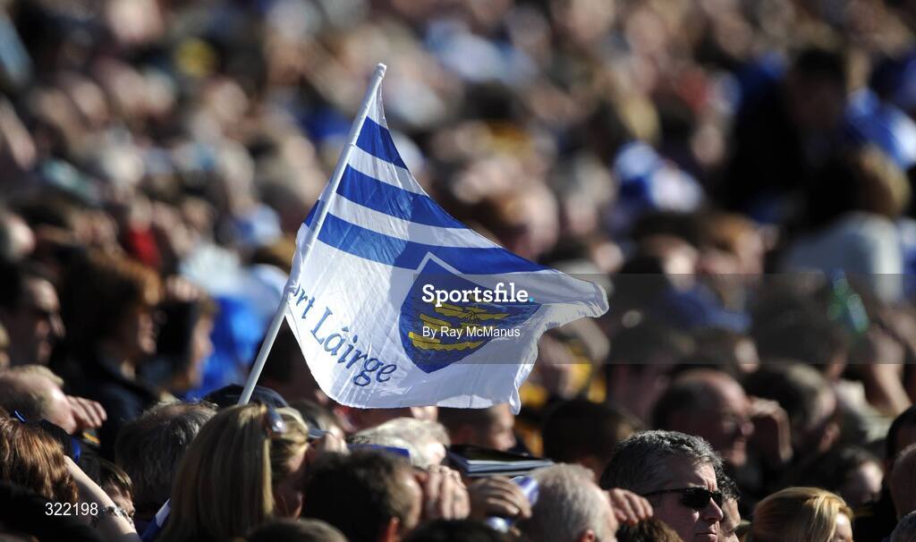 7 September 2008; A Waterford flag in the crowd. GAA Hurling All-Ireland Senior Championship Final, Kilkenny v Waterford, Croke Park, Dublin. Picture credit: Ray McManus / SPORTSFILE