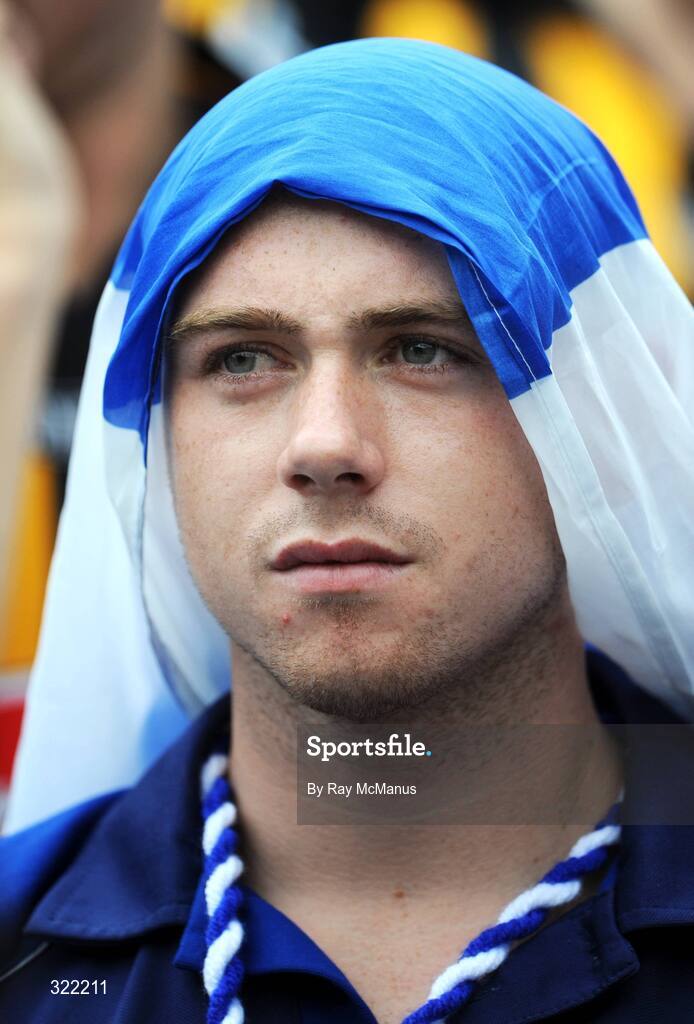 7 September 2008; A Waterford supporter during the closing stages of the game. GAA Hurling All-Ireland Senior Championship Final, Kilkenny v Waterford, Croke Park, Dublin. Picture credit: Ray McManus / SPORTSFILE