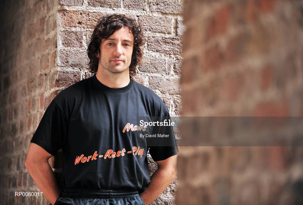 24 September 2008; Irish soccer international Stephen Hunt, pictured, along with athletics hero Eamonn Coghlan and top GAA star Alan Brogan at the launch of the MARS Work - Rest - Play survey in Dublin. The Mars 'Work - Rest -  Play' survey gives insight into the lives of Irish athletes both professional and amateur. Over thirty athletes from various codes including Rugby, Soccer, Gaelic Football, Hurling, Cycling and Athletics took part, revealing how both current and past sports stars train and workout, the importance of rest within their training regime, and how they like to chill out or play on those rare occasions they have down time! Wilson Hartnell Public Relations, Ely Place, Dublin. Picture credit: David Maher / SPORTSFILE