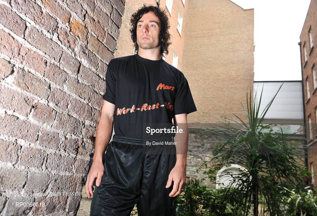 24 September 2008; Irish soccer international Stephen Hunt, pictured, along with athletics hero Eamonn Coghlan and top GAA star Alan Brogan at the launch of the MARS Work - Rest - Play survey in Dublin. The Mars 'Work - Rest -  Play' survey gives insight into the lives of Irish athletes both professional and amateur. Over thirty athletes from various codes including Rugby, Soccer, Gaelic Football, Hurling, Cycling and Athletics took part, revealing how both current and past sports stars train and workout, the importance of rest within their training regime, and how they like to chill out or play on those rare occasions they have down time! Wilson Hartnell Public Relations, Ely Place, Dublin. Picture credit: David Maher / SPORTSFILE