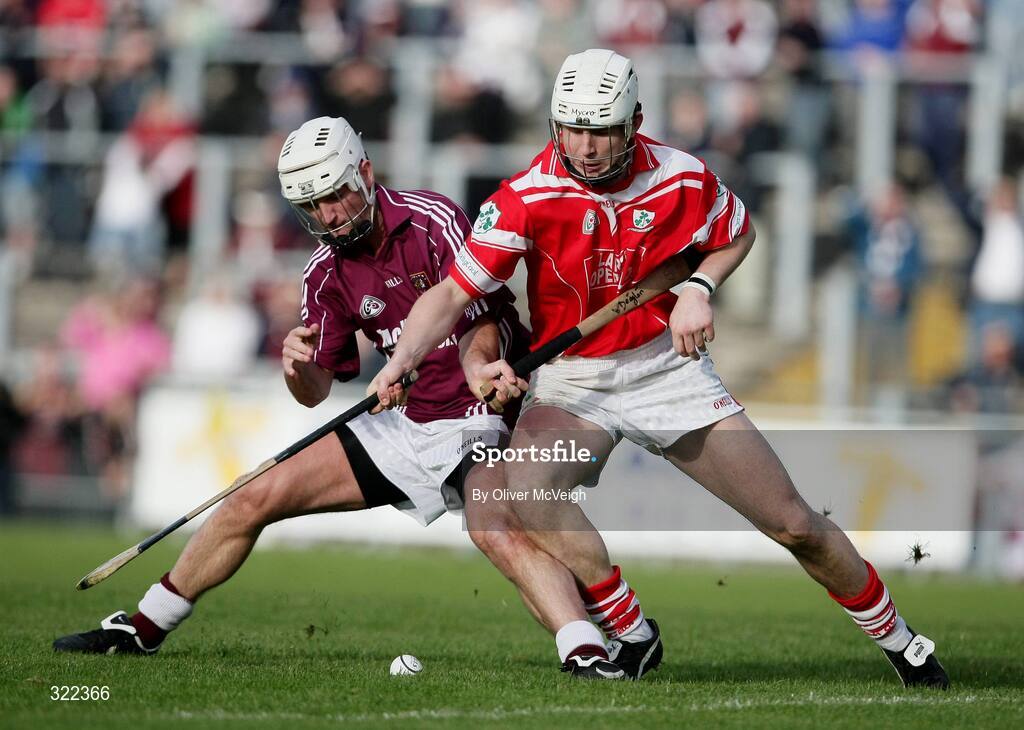 28 September 2008; Declan McKillop, Cushendalls Ruairi Og's, in action against Neil McGarry, Loughgiel Shamrocks. Antrim County Senior Hurling Final, Cushendalls Ruairi Og's v Loughgiel Shamrocks, Casement Park, Belfast, Co. Antrim. Picture credit: Oliver McVeigh / SPORTSFILE