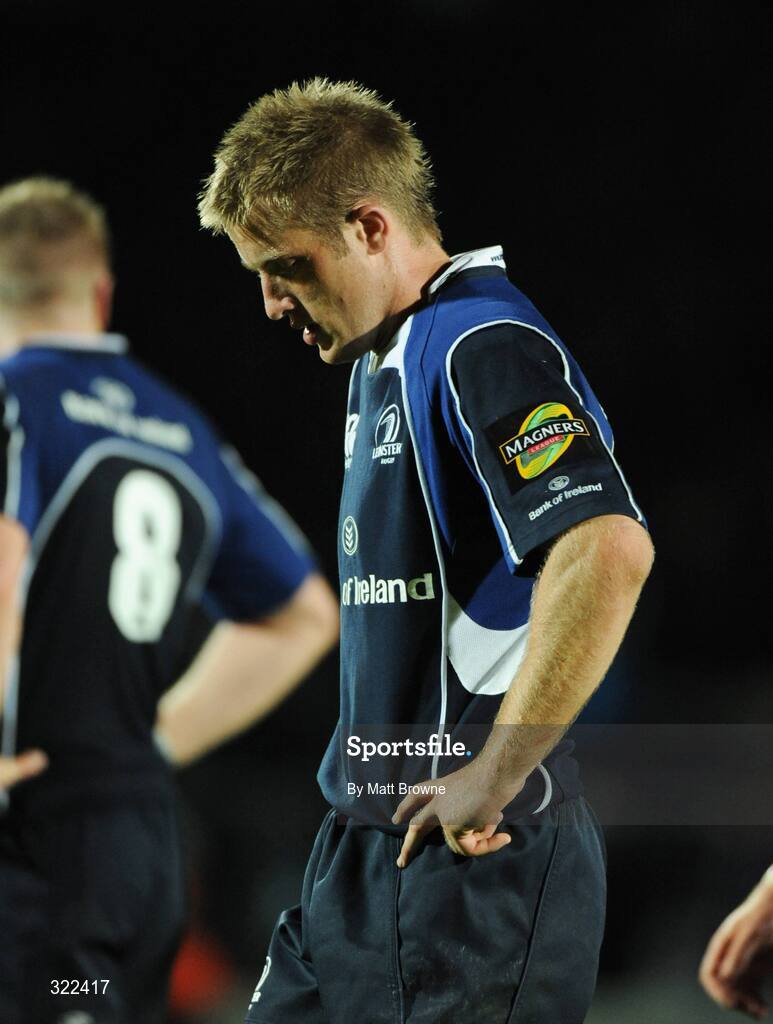 28 September 2008; Luke Fitzgerald, Leinster, after the final whistle against Munster. Magners League, Leinster v Munster, RDS, Dublin. Picture credit: Matt Browne / SPORTSFILE