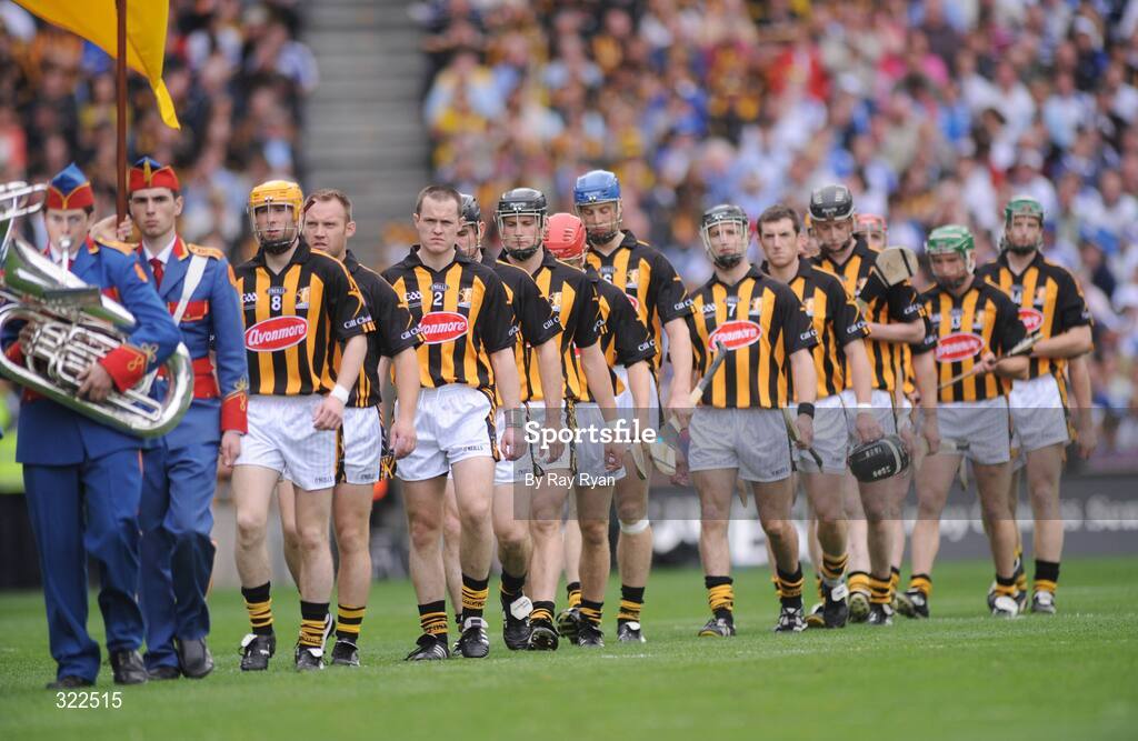 7 September 2008; The Kilkenny team during the pre-match parade. GAA Hurling All-Ireland Senior Championship Final, Kilkenny v Waterford, Croke Park, Dublin. Picture credit: Ray Ryan / SPORTSFILE
