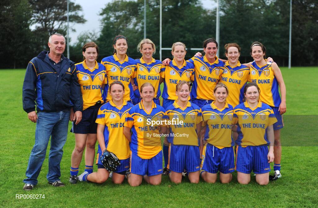 27 September 2008; The Na Finna, Dublin, team after winning the Senior Championship Shield. All-Ireland Ladies Football 7's, Senior Championship Shield Final, Naomh Mearnog, Portmarnock, Dublin. Picture credit: Stephen McCarthy / SPORTSFILE