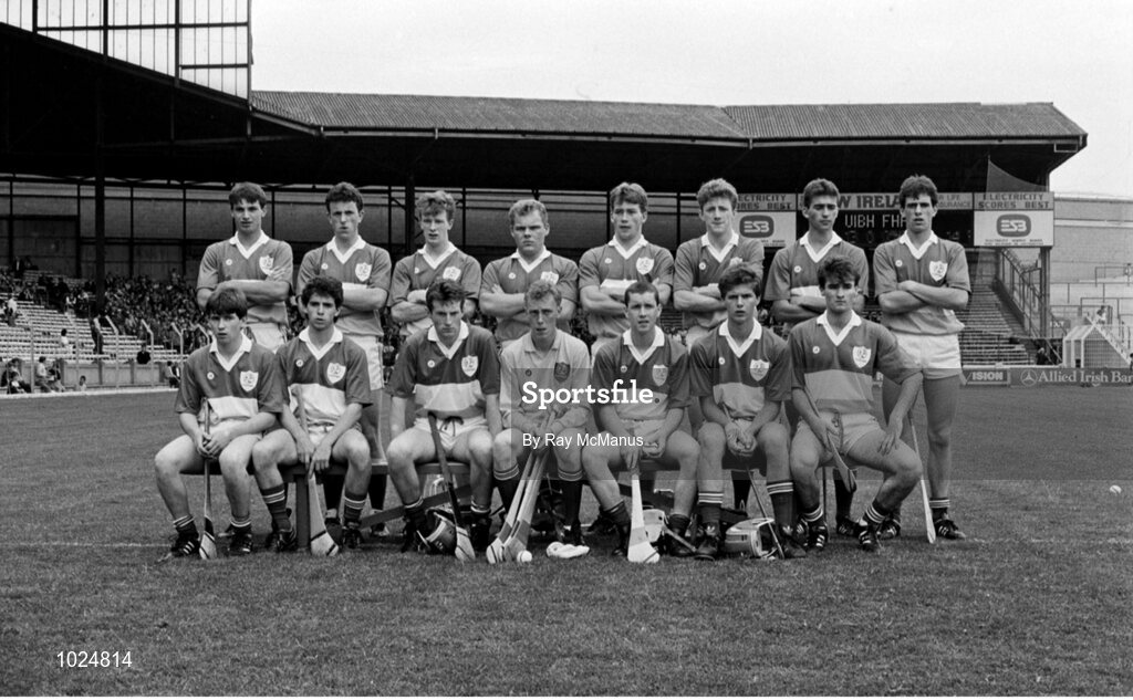3 September 1989; The Offaly team before the All-Ireland Minor Hurling Championship Final match between Offaly and Clare at Croke Park in Dublin. Photo by Ray McManus/Sportsfile