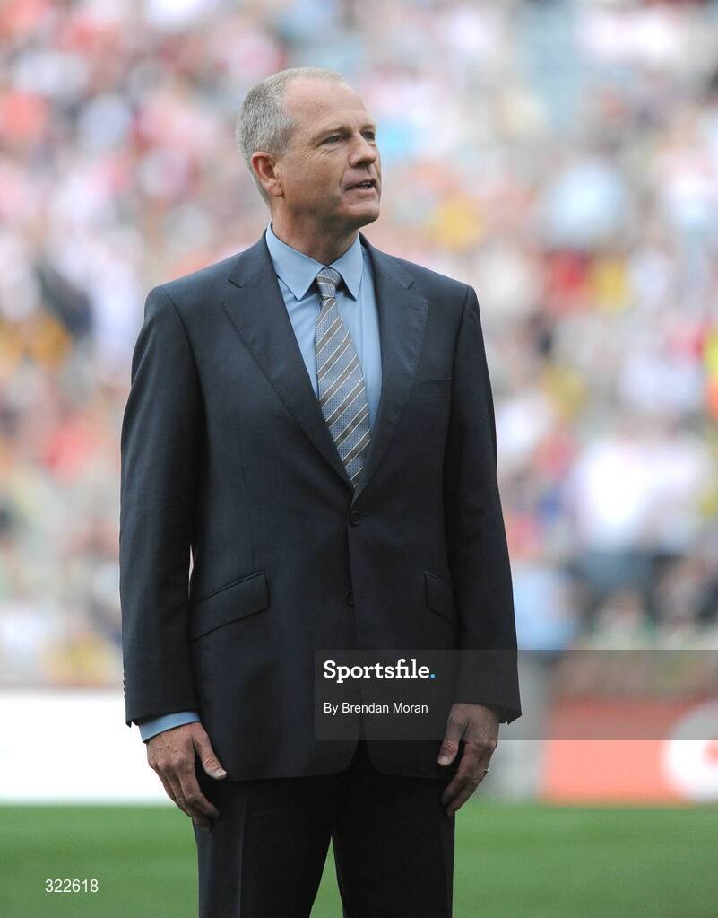 21 September 2008; Dublin team captain Tommy Drumm during the 1983 Dublin All-Ireland winning team presentation before the game. GAA Football All-Ireland Senior Championship Final, Kerry v Tyrone, Croke Park, Dublin. Picture credit: Brendan Moran / SPORTSFILE