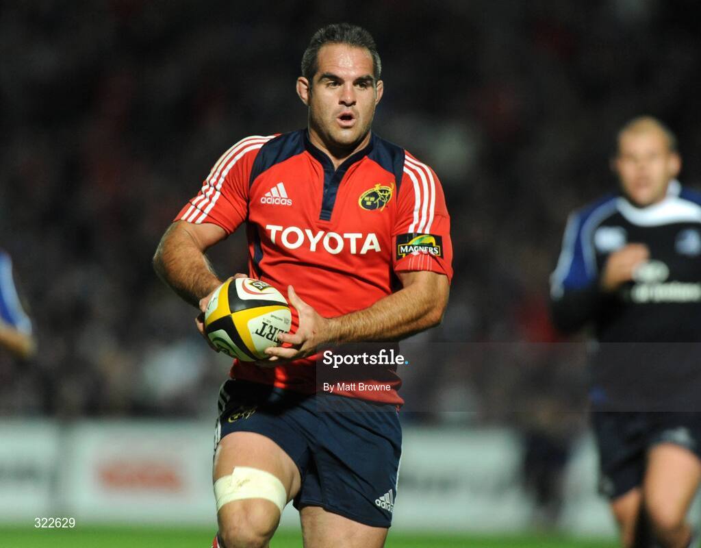28 September 2008; Justin Melck, Munster. Magners League, Leinster v Munster, RDS, Dublin. Picture credit: Matt Browne / SPORTSFILE