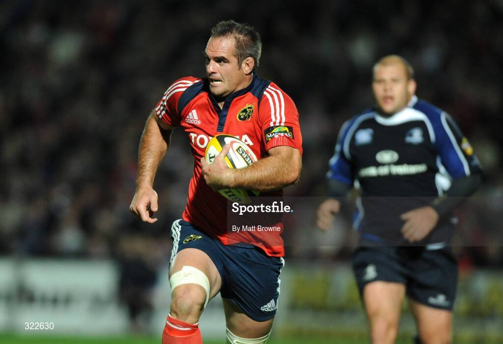 28 September 2008; Justin Melck, Munster. Magners League, Leinster v Munster, RDS, Dublin. Picture credit: Matt Browne / SPORTSFILE