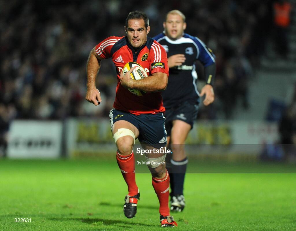 28 September 2008; Justin Melck, Munster. Magners League, Leinster v Munster, RDS, Dublin. Picture credit: Matt Browne / SPORTSFILE